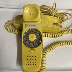Mid-Century Retro Yellow Rotary Phone – Bell System Western Electric
